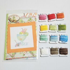 Crabapple Hill Studio "Margarita" Hand Embroidery Pattern & Cosmo Floss Bundle